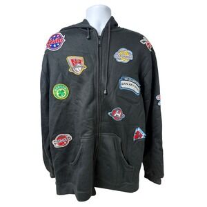 Vintage FNF Jeans NBA Logos Black Full Zip Hoodie Jacket Number 73‎ Men's Size L